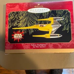 Hallmark Keepsake Naboo Starfighter Ornament - Yellow and Silver